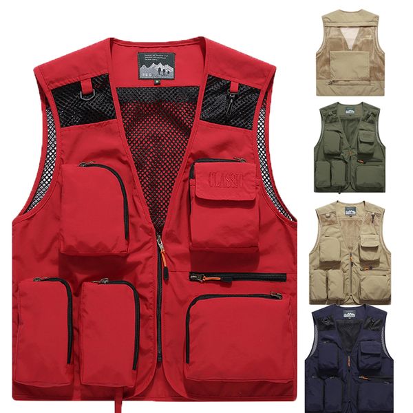 men's vests quick dry fishing vest m-4xl summer outdoor mesh jacket jungle tactical multi pockets travel pography waistcoats, Black;white
men's vests quick dry fishing vest m-4xl summer outdoor mesh jacket jungle tactical multi pockets travel pography waistcoats, Black;white