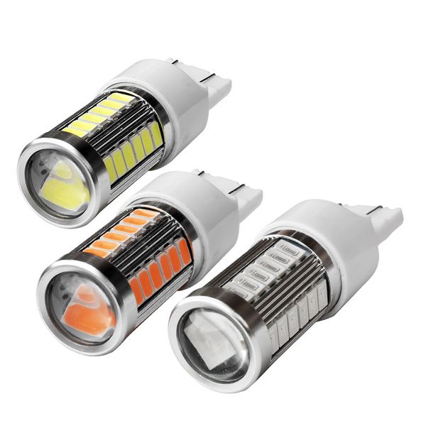 2pcs t20 7443 w21/5w 33 smd 5630 5730 led car yellow amber turn signals 21/5w red brake lights white parking bulb auto fog lamps
2pcs t20 7443 w21/5w 33 smd 5630 5730 led car yellow amber turn signals 21/5w red brake lights white parking bulb auto fog lamps