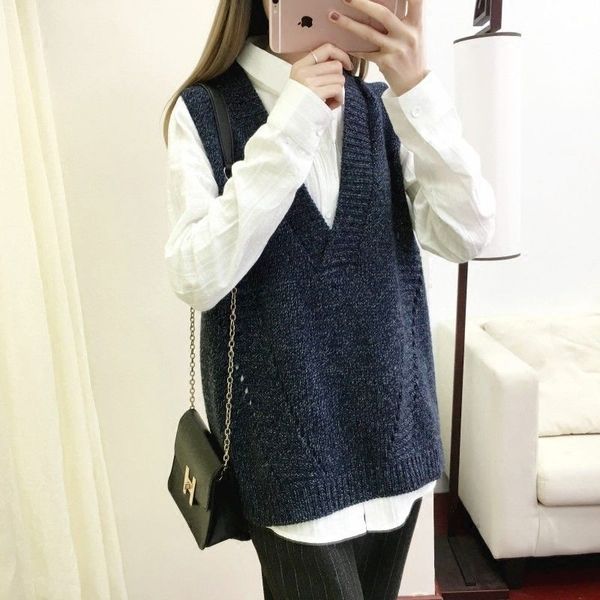 2020 vests women solid student v-neck knitted all-match korean harajuku simple chic daily streetwear fashion vintage vest a40, White;black
2020 vests women solid student v-neck knitted all-match korean harajuku simple chic daily streetwear fashion vintage vest a40, White;black