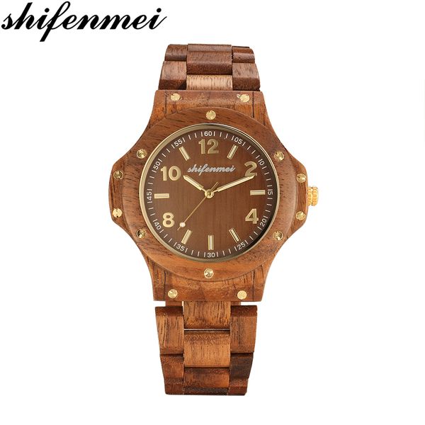 shifenmei s5549 new ladies' wooden watch fresh and natural wooden quartz watch women's quartz luxury gift, Slivery;brown
shifenmei s5549 new ladies' wooden watch fresh and natural wooden quartz watch women's quartz luxury gift, Slivery;brown