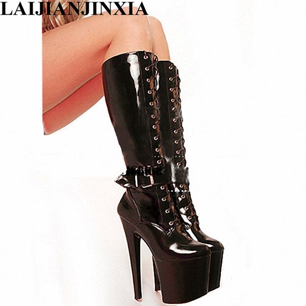 laijianjinxia new leather ladies 8 inch high heel motorcycle boots for women's autumn winter shoes buckle knee high boots, Black
laijianjinxia new leather ladies 8 inch high heel motorcycle boots for women's autumn winter shoes buckle knee high boots, Black