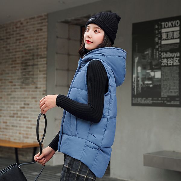 women's vest autumn winter hooded waistcoat casual solid thick warm sleeveless vest waistcoat for female, Black;white
women's vest autumn winter hooded waistcoat casual solid thick warm sleeveless vest waistcoat for female, Black;white