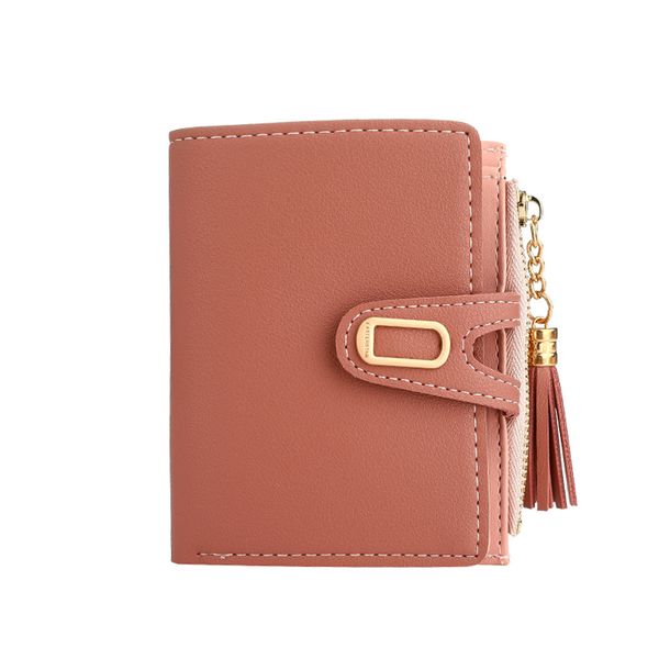 2019 new wallets wild women wallets small fashion brand women's short solid color buckle tassel mini female card bag purse k729, Red;black
2019 new wallets wild women wallets small fashion brand women's short solid color buckle tassel mini female card bag purse k729, Red;black