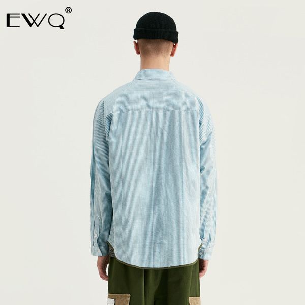 ewq / men's wear 2020 spring personality pocket hit color patchwork arc hem men's long-sleeved striped shirt for male tide 9y457, White;black
ewq / men's wear 2020 spring personality pocket hit color patchwork arc hem men's long-sleeved striped shirt for male tide 9y457, White;black