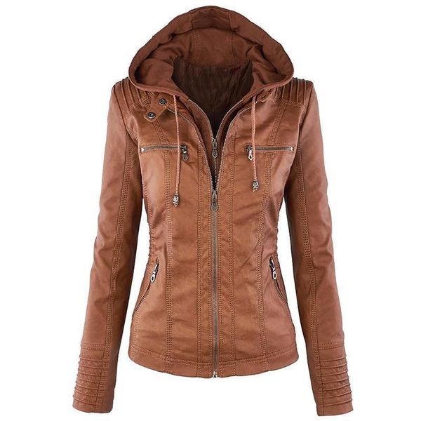 women jackets faux leather jacket wholesale long sleeve hat removable basic coats hooded windproof winter jackets, Black;brown
women jackets faux leather jacket wholesale long sleeve hat removable basic coats hooded windproof winter jackets, Black;brown