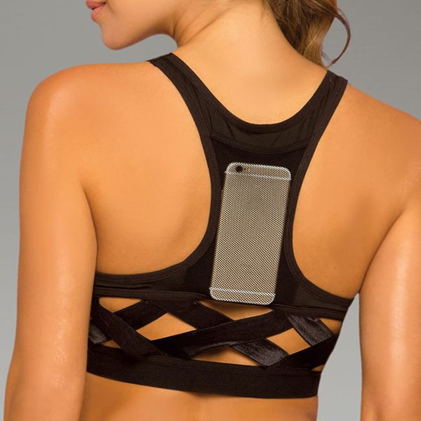 cell phone pocket cross hollow vest back sports bra gathering high-intensity sport yoga underwear fitness bra m31, White;black
cell phone pocket cross hollow vest back sports bra gathering high-intensity sport yoga underwear fitness bra m31, White;black