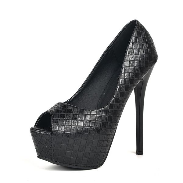 lism 2018 new weave lattice fish head high-heeled waterproof shoes shoes fashion nightclub high-heeled, Black
lism 2018 new weave lattice fish head high-heeled waterproof shoes shoes fashion nightclub high-heeled, Black
