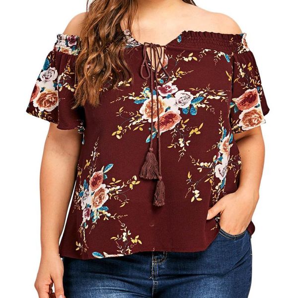 plus size 5xl summer womens and blouses chiffon boho floral print off shoulder short sleeve shirts front tie women clothes, White
plus size 5xl summer womens and blouses chiffon boho floral print off shoulder short sleeve shirts front tie women clothes, White