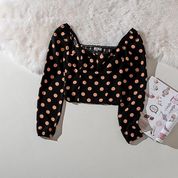 cthink spring 2020 bodycon dot black shirt women fashion slim short blusas for woman stylish square collar lantern long sleeve, White
cthink spring 2020 bodycon dot black shirt women fashion slim short blusas for woman stylish square collar lantern long sleeve, White