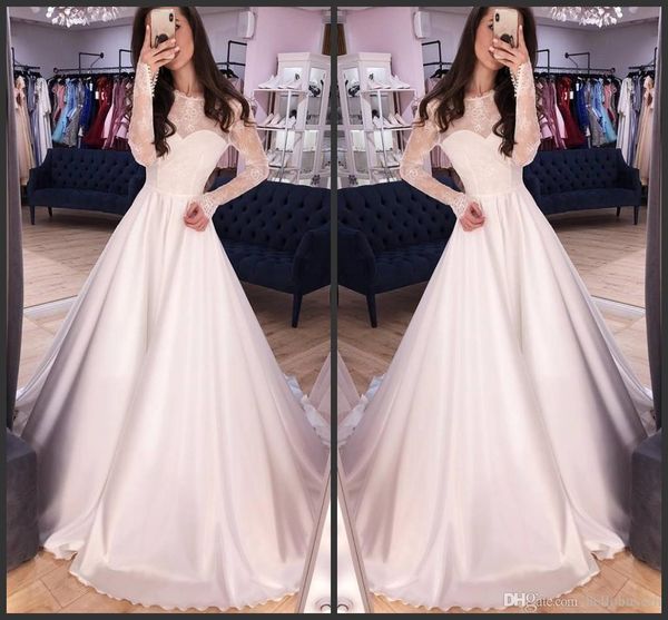 2019 новый линия кружева с длинным рукавом мусульманский атлас свадебные платья пляж vestido де novia принцесса плюс размер свадебные платья, White
2019 новый линия кружева с длинным рукавом мусульманский атлас свадебные платья пляж vestido де novia принцесса плюс размер свадебные платья, White