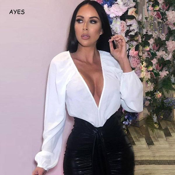 2019 autumn long sleeve jumpsuit deep v neck loose bodysuit white ladies office overall casual bodysuit rompers womens jumpsuit, Black;white
2019 autumn long sleeve jumpsuit deep v neck loose bodysuit white ladies office overall casual bodysuit rompers womens jumpsuit, Black;white