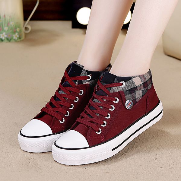 ddi bspring 2020 new high-canvas shoes ladies shoes plaid casual breathable sports, Black
ddi bspring 2020 new high-canvas shoes ladies shoes plaid casual breathable sports, Black
