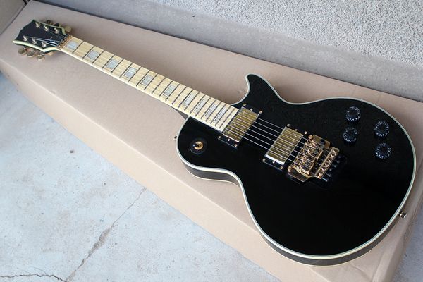 factory custom black electric guitar with maple fretboard,white pearl block fret inlay,gold hardware,double rock bridge,offer customized
factory custom black electric guitar with maple fretboard,white pearl block fret inlay,gold hardware,double rock bridge,offer customized