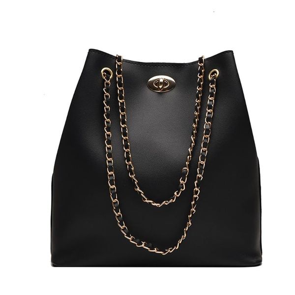 design women shoulder bag large capacity chain bucket handbags quality pu leather women's totes shopping bag bolsa feminin
design women shoulder bag large capacity chain bucket handbags quality pu leather women's totes shopping bag bolsa feminin