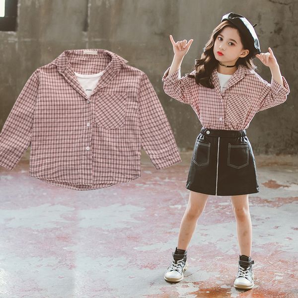girls blouses new plaid patchwork casual kids outwear fashion cotton loose baby girls clothes vestidos for 6 8 10 12 years, White;black
girls blouses new plaid patchwork casual kids outwear fashion cotton loose baby girls clothes vestidos for 6 8 10 12 years, White;black