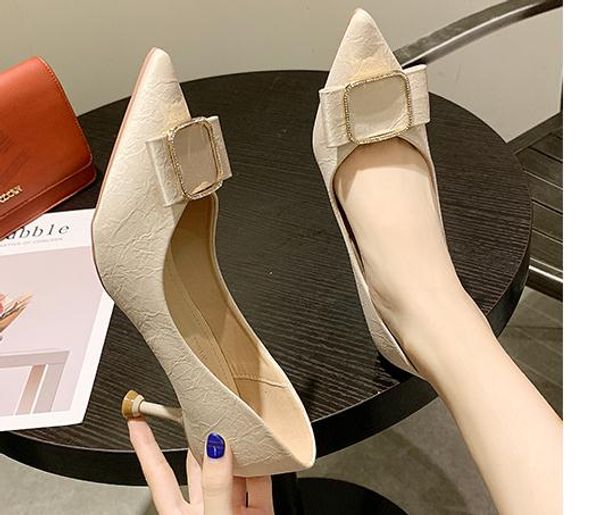 2019 women's shoes in spring and autumn with new style high heel fine heel pointed end bowknot@4076, Black
2019 women's shoes in spring and autumn with new style high heel fine heel pointed end bowknot@4076, Black