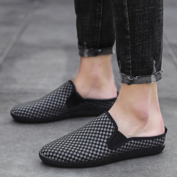 summer lazy fashion men's shoes beach canvas half slippers casual flat walking shoes comfortable outdoor men's fashion sneakers, Black
summer lazy fashion men's shoes beach canvas half slippers casual flat walking shoes comfortable outdoor men's fashion sneakers, Black