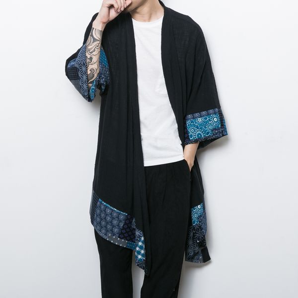 cotton linen japanese kimono cardigan men trench male autumn long coats cape loose men's shawl spring jacket mens overcoats 2020, Tan;black
cotton linen japanese kimono cardigan men trench male autumn long coats cape loose men's shawl spring jacket mens overcoats 2020, Tan;black