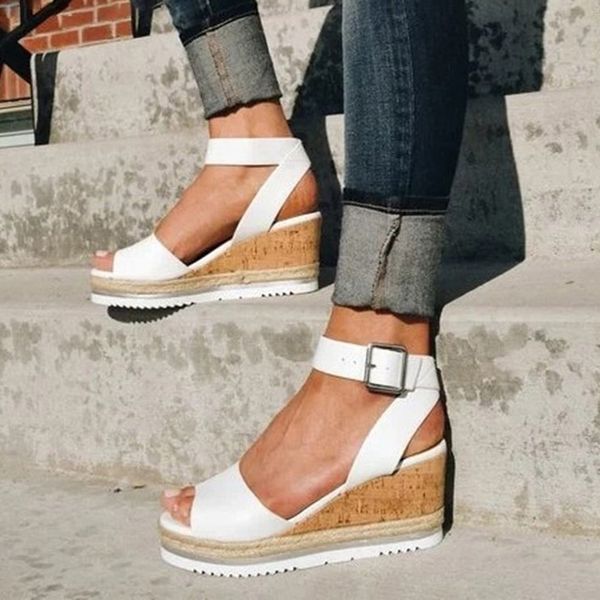summer women's pu leather ankle buckle strap sandals woman shoes ladies peep toes slingbacks high heel female casual platform, Black
summer women's pu leather ankle buckle strap sandals woman shoes ladies peep toes slingbacks high heel female casual platform, Black