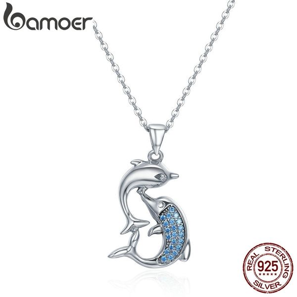 bamoer real 100% 925 sterling silver love dolphins pendant necklace women sterling silver jewelry mother's day gift scn168
bamoer real 100% 925 sterling silver love dolphins pendant necklace women sterling silver jewelry mother's day gift scn168