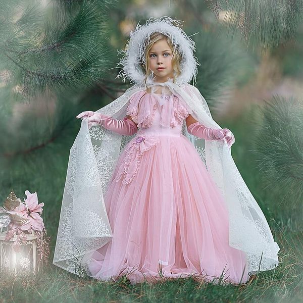 light pink lace flower girl dresses for wedding with wrap pleated toddler pageant gowns floor length tulle a line kids prom dress, White;red
light pink lace flower girl dresses for wedding with wrap pleated toddler pageant gowns floor length tulle a line kids prom dress, White;red
