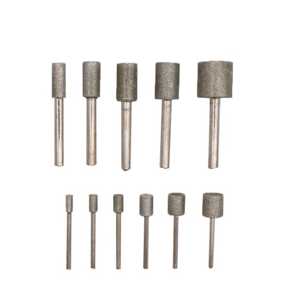 3mmhigh-quality cylindrical grinding head diamond trapezoid grinding head carving tool polishing rotary tools 1pcs