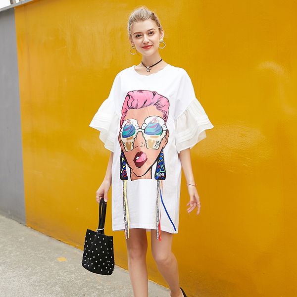 pregnant women summer o neck short flare sleeve beauty printing patchwork t shirt dress maternity clothes pregnancy loose dress, White
pregnant women summer o neck short flare sleeve beauty printing patchwork t shirt dress maternity clothes pregnancy loose dress, White