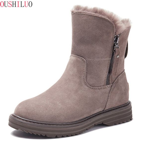 100% genuine leather winter shoes women snow boots warm shoes cold winter woman ankle boots female height increasing 4.5cm, Black
100% genuine leather winter shoes women snow boots warm shoes cold winter woman ankle boots female height increasing 4.5cm, Black