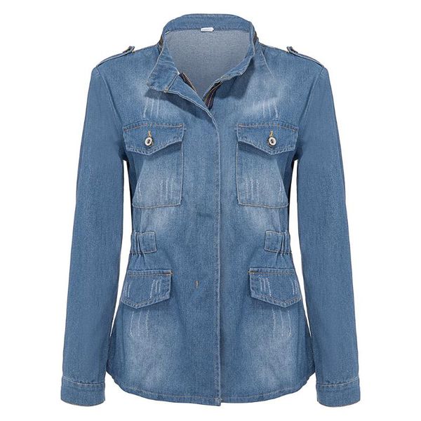 women's jackets fall 2021 women front zipper long sleeve stand collar pocket denim jacket plus size 5xl short jean, Black;brown
women's jackets fall 2021 women front zipper long sleeve stand collar pocket denim jacket plus size 5xl short jean, Black;brown