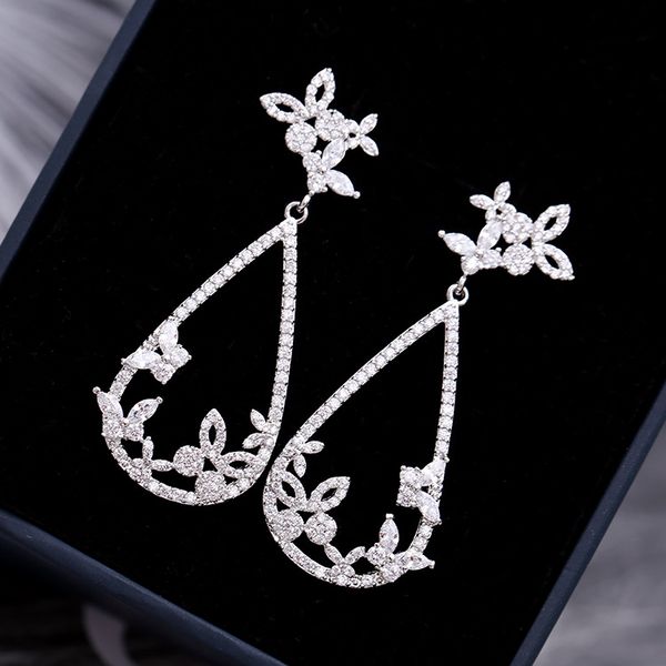 fashion- earrings hoops for women 2018 fashion earring allergy wedding jewellry female water drop earings cubic zirconia, Silver
fashion- earrings hoops for women 2018 fashion earring allergy wedding jewellry female water drop earings cubic zirconia, Silver