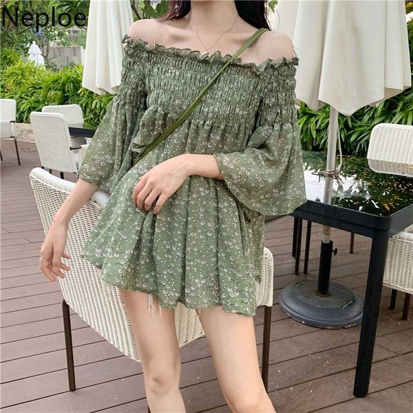 neploe floral chiffon women blouse slash neck strapless short sleeve shirt 2020 summer korean sweet elegant blusas 59043, White
neploe floral chiffon women blouse slash neck strapless short sleeve shirt 2020 summer korean sweet elegant blusas 59043, White