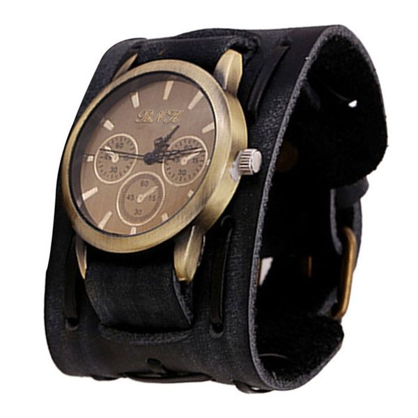 durable new design watch men retro punk rock brown black big wide leather bracelet cuff men watch cool gift clock wristwatches, Slivery;brown
durable new design watch men retro punk rock brown black big wide leather bracelet cuff men watch cool gift clock wristwatches, Slivery;brown