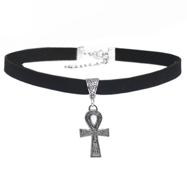 ювелирные изделия 1шт мода choker ожерелье черный 10мм плоский замша faux шнура египет анк крест шарм 13" choker ожерелье 37 * 20mm, Silver
ювелирные изделия 1шт мода choker ожерелье черный 10мм плоский замша faux шнура египет анк крест шарм 13" choker ожерелье 37 * 20mm, Silver