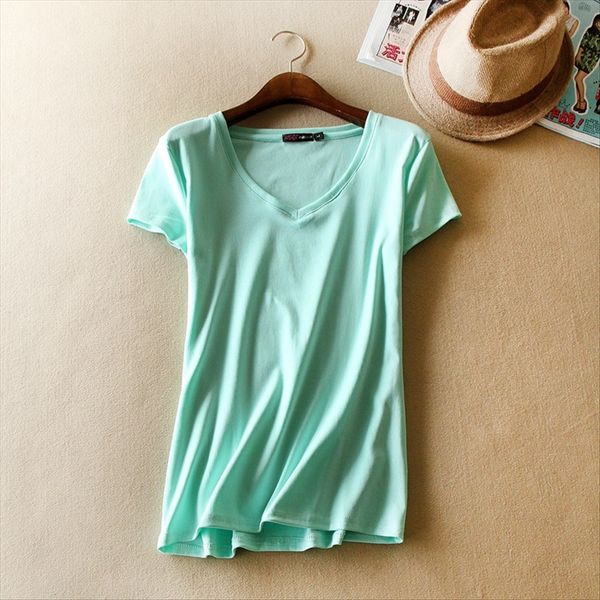 no returns or exchanges nv duan xiu v-neck 2020 solid color half sleeves t-shirt slim base shirt, White
no returns or exchanges nv duan xiu v-neck 2020 solid color half sleeves t-shirt slim base shirt, White
