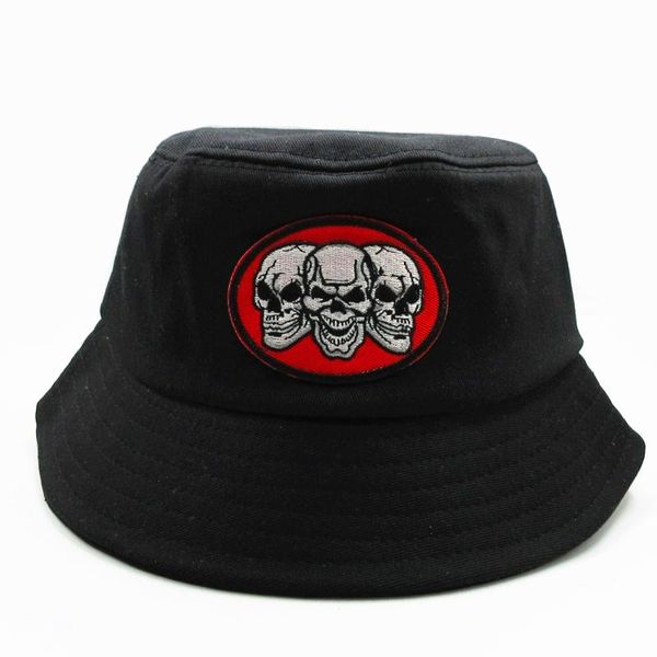 the new style three skull embroidery bucket hat fisherman hat outdoor travel sun cap hats for child men and women 365
the new style three skull embroidery bucket hat fisherman hat outdoor travel sun cap hats for child men and women 365