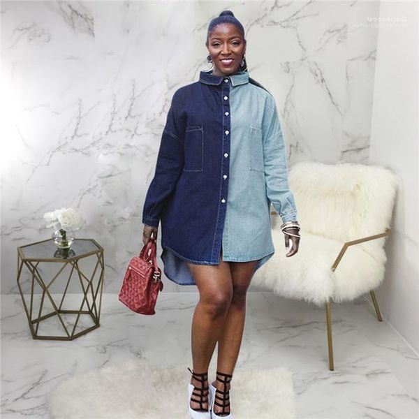 jacket shirt skirt lapel neck fashion color matching famale dress women spring fashion long sleeve denim, Black;gray
jacket shirt skirt lapel neck fashion color matching famale dress women spring fashion long sleeve denim, Black;gray