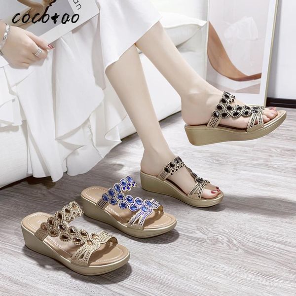 summer phoenix rhinestone wedge sandals and slippers women wear thick bottom sponge cake with non-slip wedge rhinestone beach, Black
summer phoenix rhinestone wedge sandals and slippers women wear thick bottom sponge cake with non-slip wedge rhinestone beach, Black