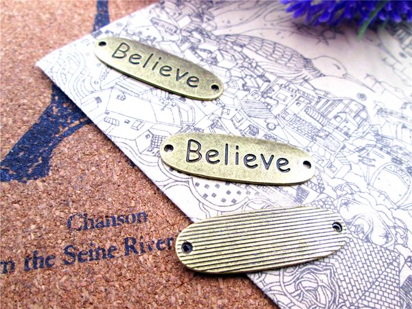 45pcs believe charms -antique brass believe charms connectors tag charm connector 35x12mm, Bronze;silver
45pcs believe charms -antique brass believe charms connectors tag charm connector 35x12mm, Bronze;silver