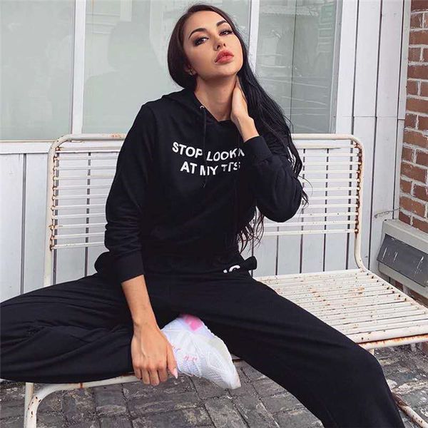 womens loose autumn letter hoodies couple slooking at my tits hooded neck pocket sweatshirts woman fashion clothes, Black
womens loose autumn letter hoodies couple slooking at my tits hooded neck pocket sweatshirts woman fashion clothes, Black