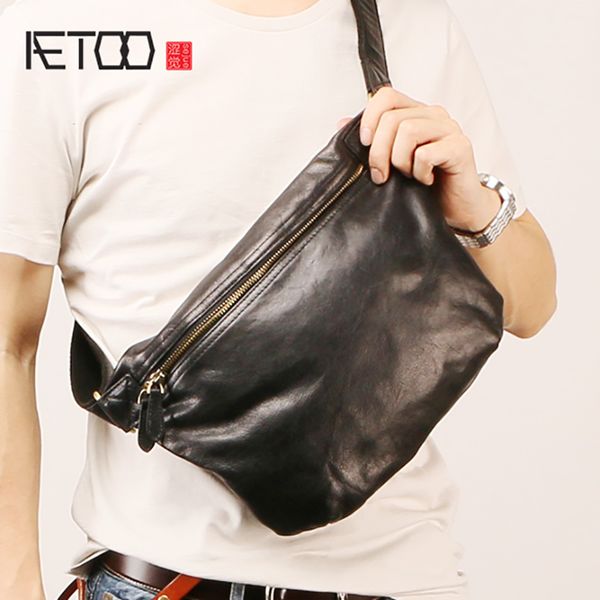 aetoo male leather oblique bag, fashion trend chest bag, vintage locomotive cowhide casual bag
aetoo male leather oblique bag, fashion trend chest bag, vintage locomotive cowhide casual bag