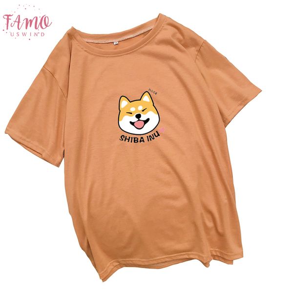 women harajuku t shirt kawaii cute shiba inu doge printed tshirt korean style streetwear cotton aesthetic camisas mujer tee, White
women harajuku t shirt kawaii cute shiba inu doge printed tshirt korean style streetwear cotton aesthetic camisas mujer tee, White