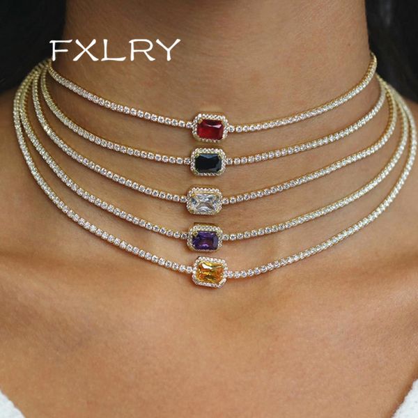 fxlry new fashion short pink single row cubic zirconia choker chain necklace for women jewerly, Golden;silver
fxlry new fashion short pink single row cubic zirconia choker chain necklace for women jewerly, Golden;silver