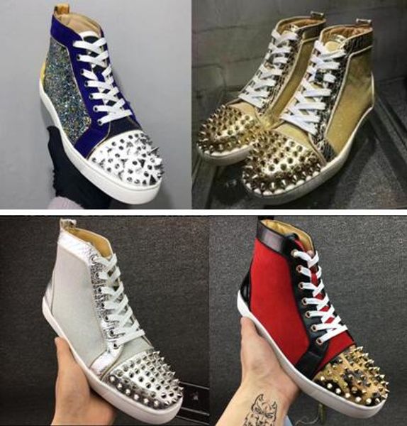 new luxury casual lover shoes brand studded spikes flats shoes designer red bottom mens womens sneakers party trainers high cut sports35-46, Black
new luxury casual lover shoes brand studded spikes flats shoes designer red bottom mens womens sneakers party trainers high cut sports35-46, Black