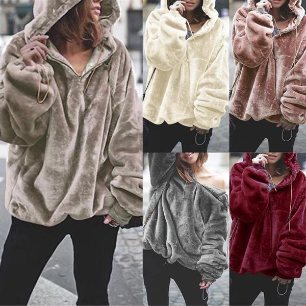 sweatshirt women fleece hoodies winter loose long-sleeve fur pullovers autumn winter warm plush hoodies sweatshirt pocket hood, Black
sweatshirt women fleece hoodies winter loose long-sleeve fur pullovers autumn winter warm plush hoodies sweatshirt pocket hood, Black