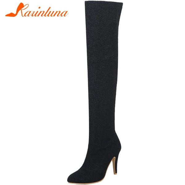 karin ladies high heels boots spring thigh high boots women elegant black flock over-the-knee shoes woman
karin ladies high heels boots spring thigh high boots women elegant black flock over-the-knee shoes woman