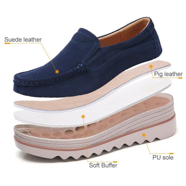 stq 2020 autumn women flats shoes platform sneakers shoes leather suede casual shoes slip on flats heels creepers moccasins, Black
stq 2020 autumn women flats shoes platform sneakers shoes leather suede casual shoes slip on flats heels creepers moccasins, Black