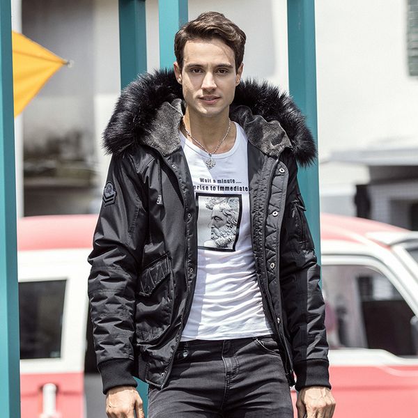 winter men jacket fur collar hooded thick parka new coat men winter jackets plus size snow parka overcoat, Black
winter men jacket fur collar hooded thick parka new coat men winter jackets plus size snow parka overcoat, Black