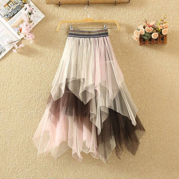 skirts mid length irregular fall and winter color contrast high waist skirt with all kinds of thin shaggy mesh for women, Black
skirts mid length irregular fall and winter color contrast high waist skirt with all kinds of thin shaggy mesh for women, Black