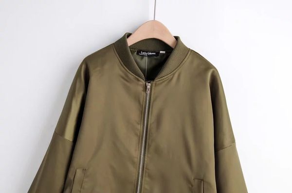 autumn clothing women's 2019 new style zipper satin jacket europe and america baseball uniform coat women's, Black;brown
autumn clothing women's 2019 new style zipper satin jacket europe and america baseball uniform coat women's, Black;brown