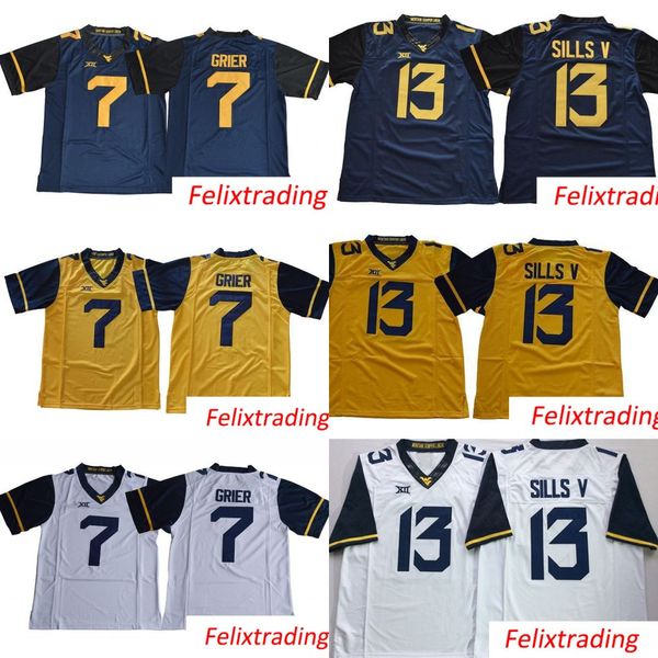 7 Will Grier 13 David Sills V West Virginia Mountaineers WVU Blank White Blue Yellow Stitched XII College Football Jerseys
7 Will Grier 13 David Sills V West Virginia Mountaineers WVU Blank White Blue Yellow Stitched XII College Football Jerseys